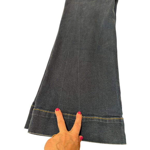 Bagatelle Wide Leg Flare Jeans Womens 30 Waist Blue High Rise Denim Hippie Retro - Picture 13 of 16